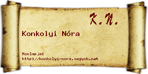 Konkolyi Nóra névjegykártya